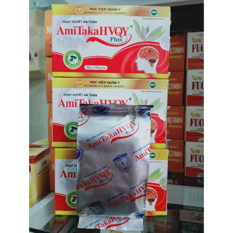 Hoạt Huyết An Thần Amitaka Plus mẫu mới GMP Học Viện Quân Y hỗ trợ hoạt huyết, an thần - hộp 30_viên