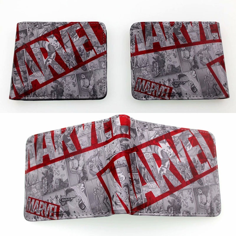 Ví ngắn in họa tiết siêu anh hùng Marvel thời trang cho nam