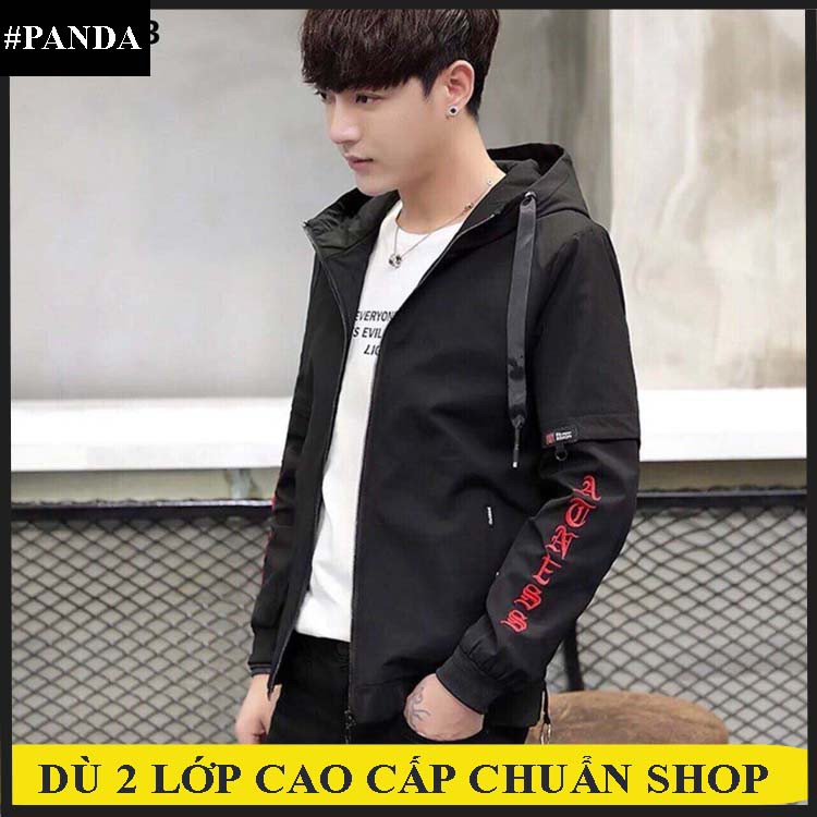Áo khoác nam Dù 2 Lớp Có Nón Phối Khóa Sau Logo In Tay Mẫu Bán Chạy Nhất TN10 - MUA NGAY