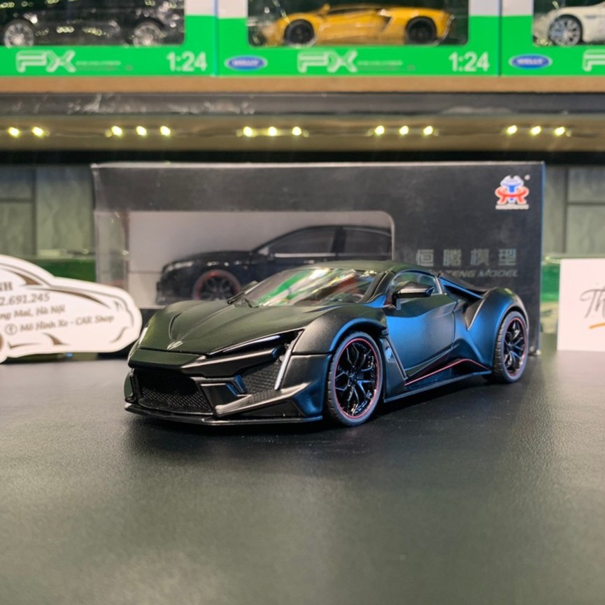 Xe mô hình siêu xe Lykan Hypersport tỉ lệ 1:24 hãng HengTeng màu đen