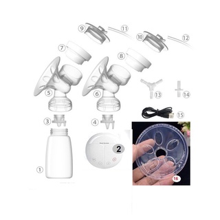 Máy hút sữa điện đôi Real Bubee ( Có chế độ massa kích sữa,điều chỉnh tăng giảm áp lực)