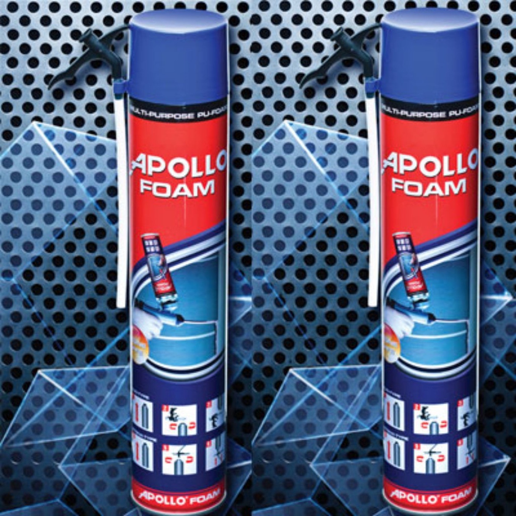 Keo xịt bọt nở dùng trang trí gương mây bồng bềnh , loại 750ml Apollo hàng chính hãng, keo trám khe hở