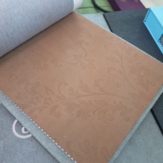 Rèm cửa chính tông màu nâu nhạt - vải chống nắng cao cấp - khoen ore - kích thước 5m cao 2m70