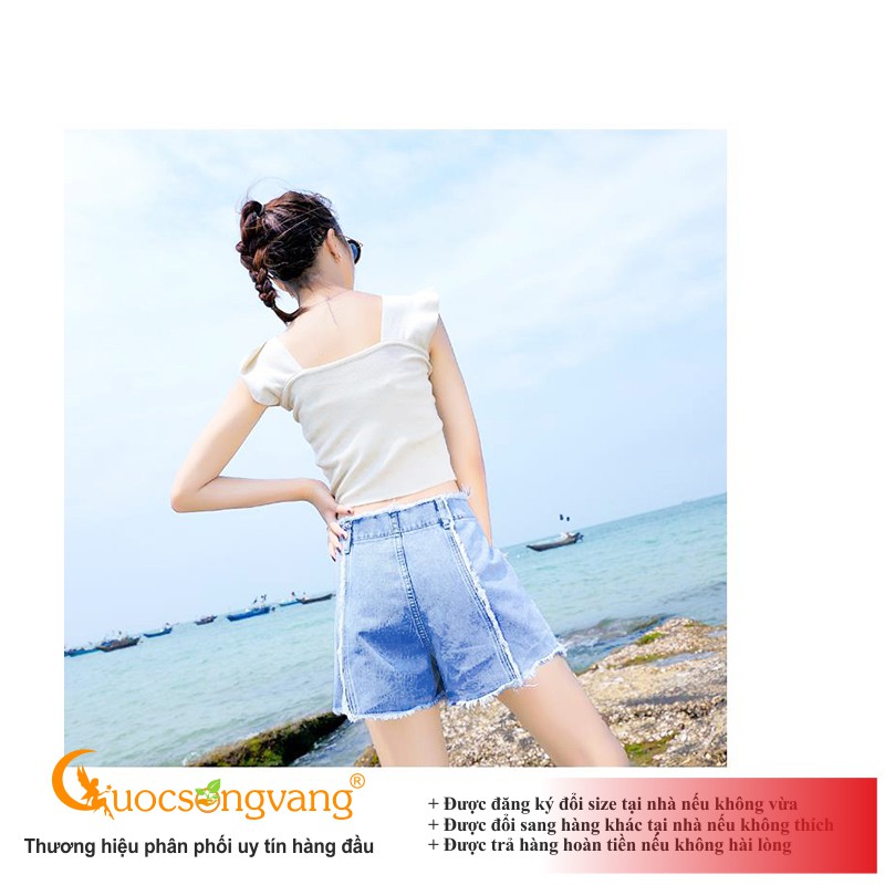 Áo len dệt kim mùa hè áo crop top dễ thương GLA271 Cuocsongvang