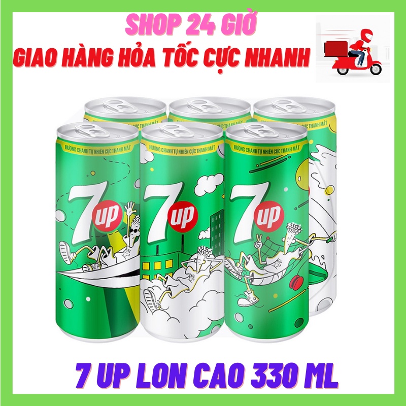 7 Up Chanh 1 Lốc 6 Lon - Shop 24 Giờ