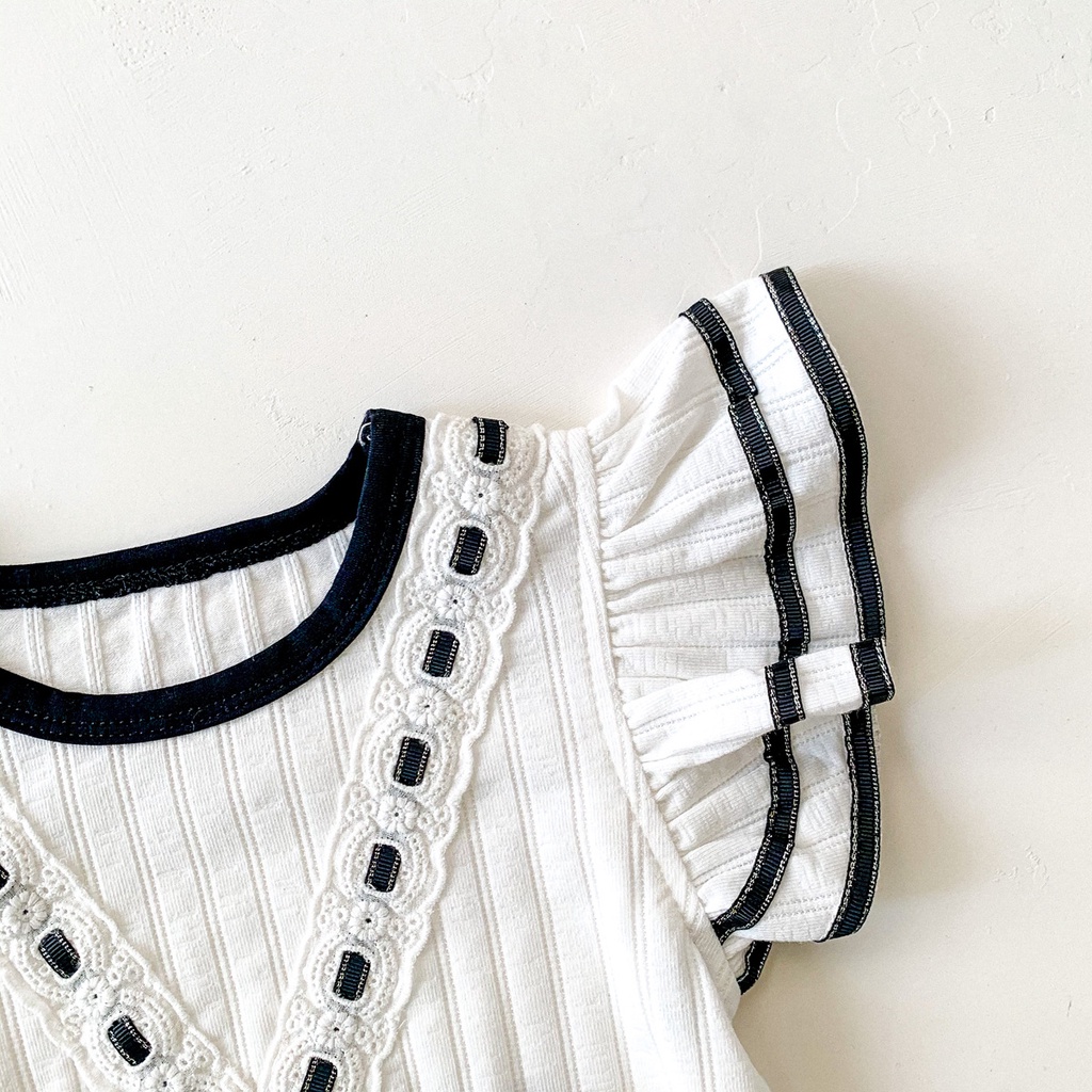 Áo liền quần không tay phong cách hải quân thời trang mùa hè dành cho bé gái sơ sinh