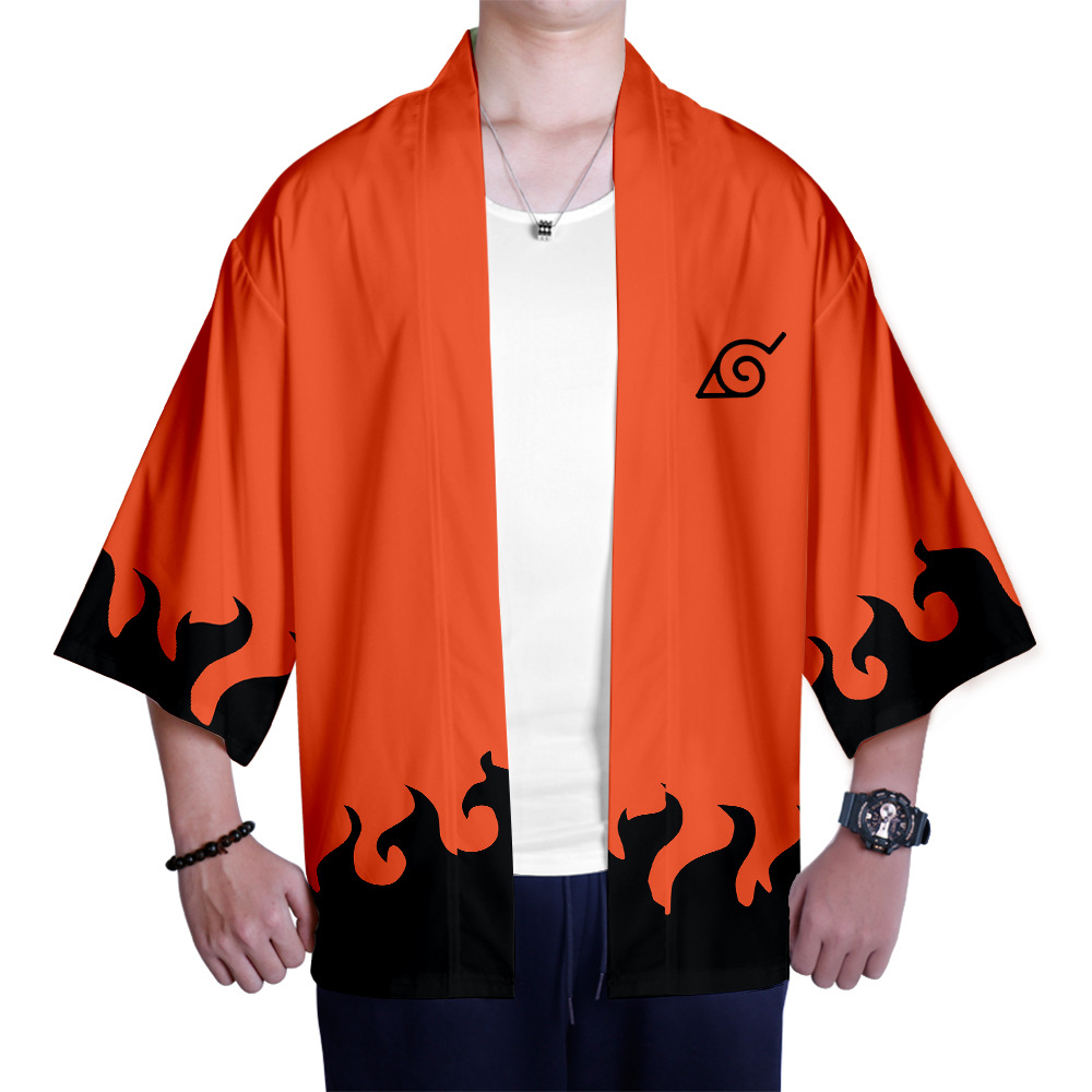 Áo Khoác Kimono Họa Tiết Hoạt Hình Naruto Thiết Kế Thời Trang