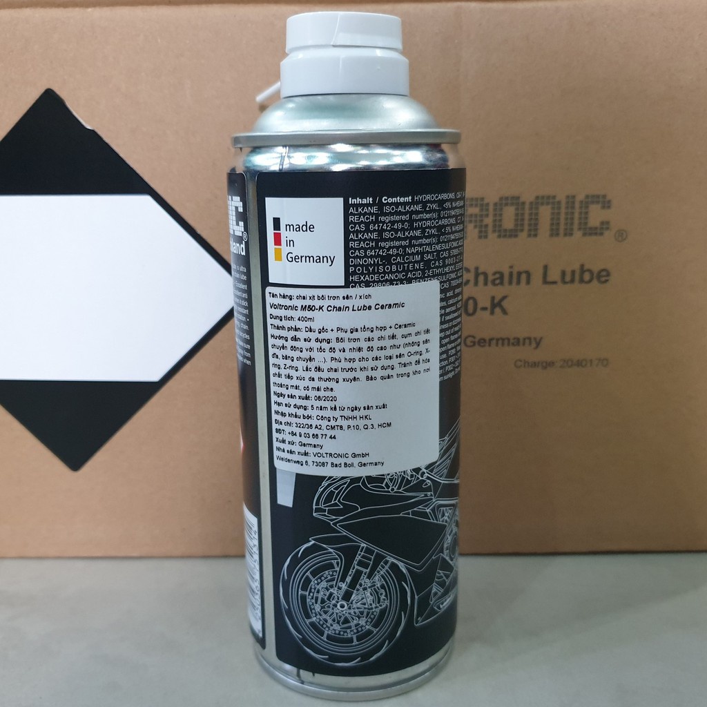 [Chính hãng] Dưỡng Sên Voltronic M50-K Ceramic Chain Lube, chai xịt dưỡng sên M50 bôi trơn sên xích xe máy xin sò