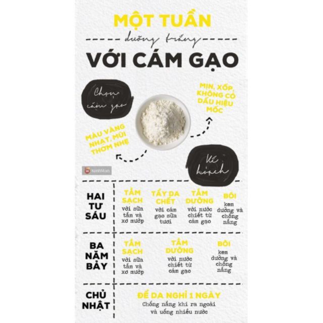 1kg Cám gạo sữa non Organic handmade