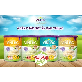 Bột ăn dặm Vinlac Lon 300g đủ các vị