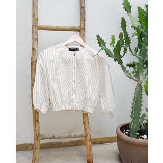 DOTTIE - Áo Croptop Kẻ Sọc Nữ T2627