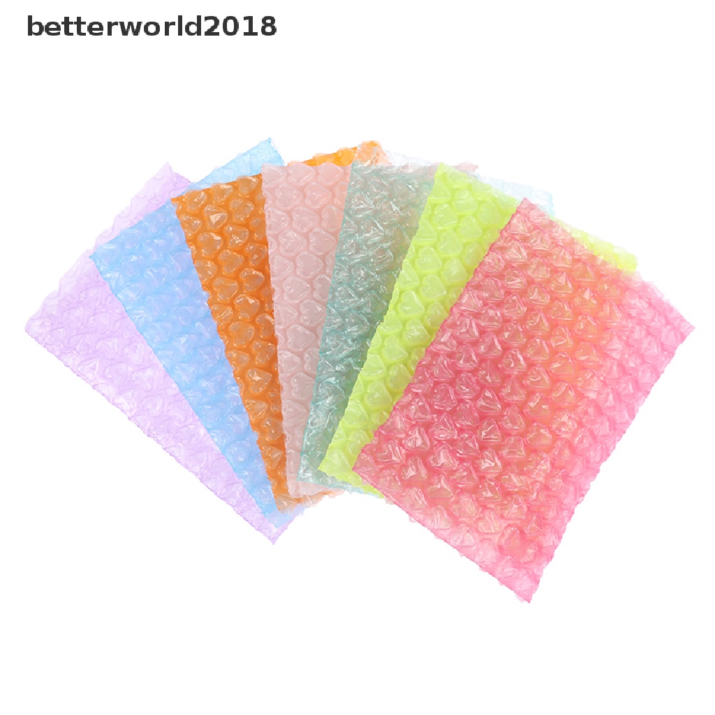 10 Túi Bong Bóng Trái Tim Dùng Gói Hàng Kích Thước 15 * 10cm