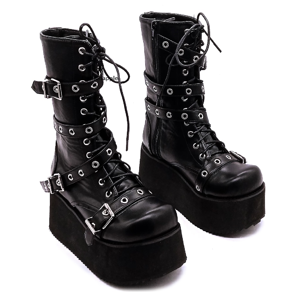 Giày bốt đế xuồng phong cách gothic cá tính dành cho nữ