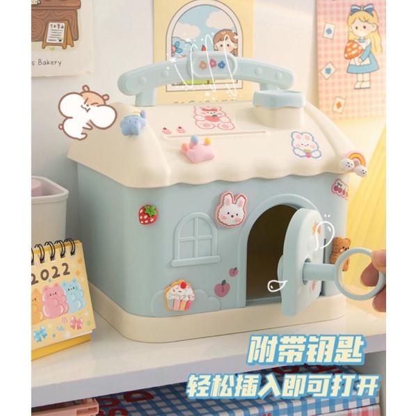 Hộp Đựng Tiền Tiết Kiệm Có Khóa Di Động Để Bàn Trang Trí Cho Trẻ Em