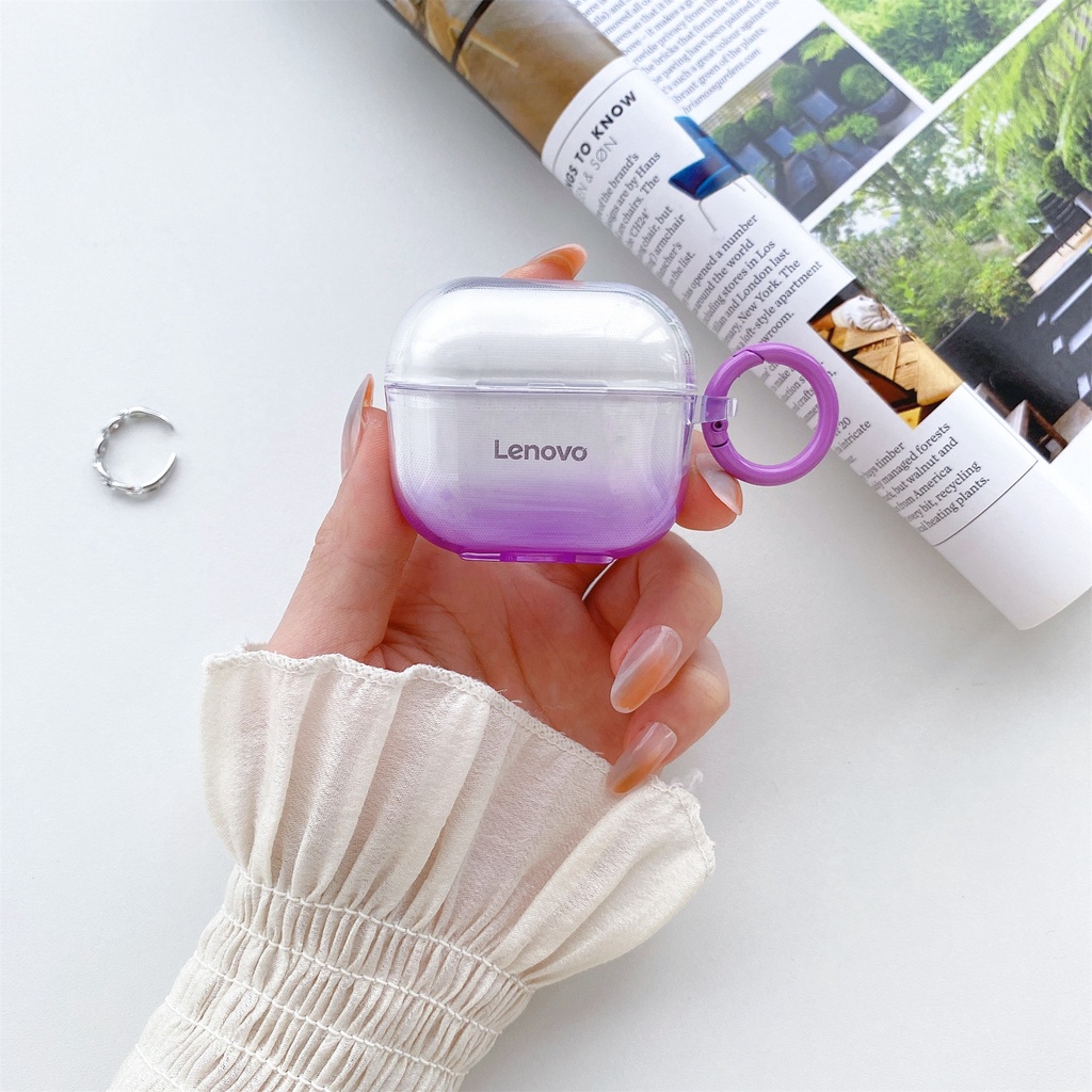 Vỏ Bảo Vệ Hộp Sạc Tai Nghe Bluetooth Lenovo thinkplus LP40 Tws Bằng PC Cứng Chống Sốc Màu Gradient Ốp