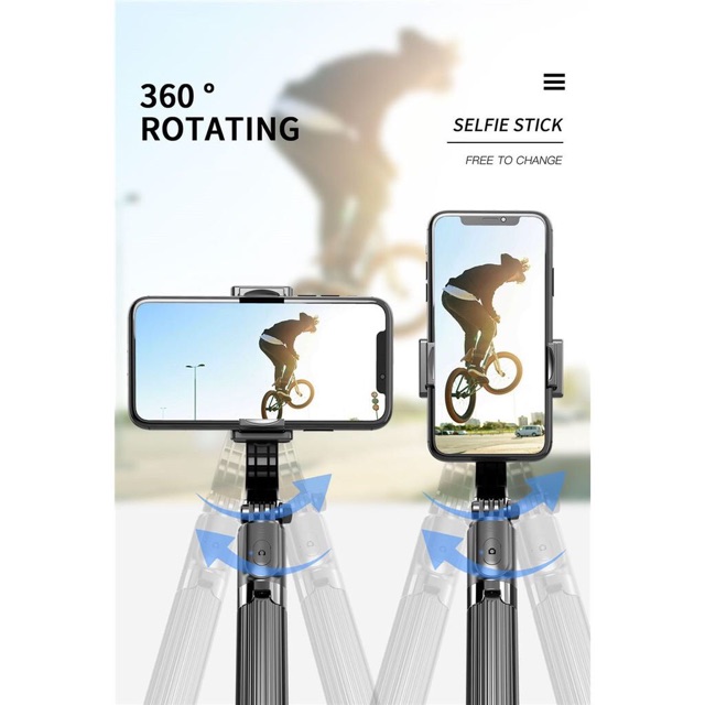 Gậy Chống Rung Gimbal L08 Có Bluetooth - Kèm Chân Tripods Đỡ Điện Thoại