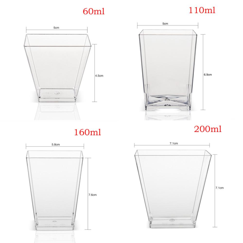 Cốc Kem Dùng Một Lần Trong Suốt Dung Tích 60ml ~ 200ml