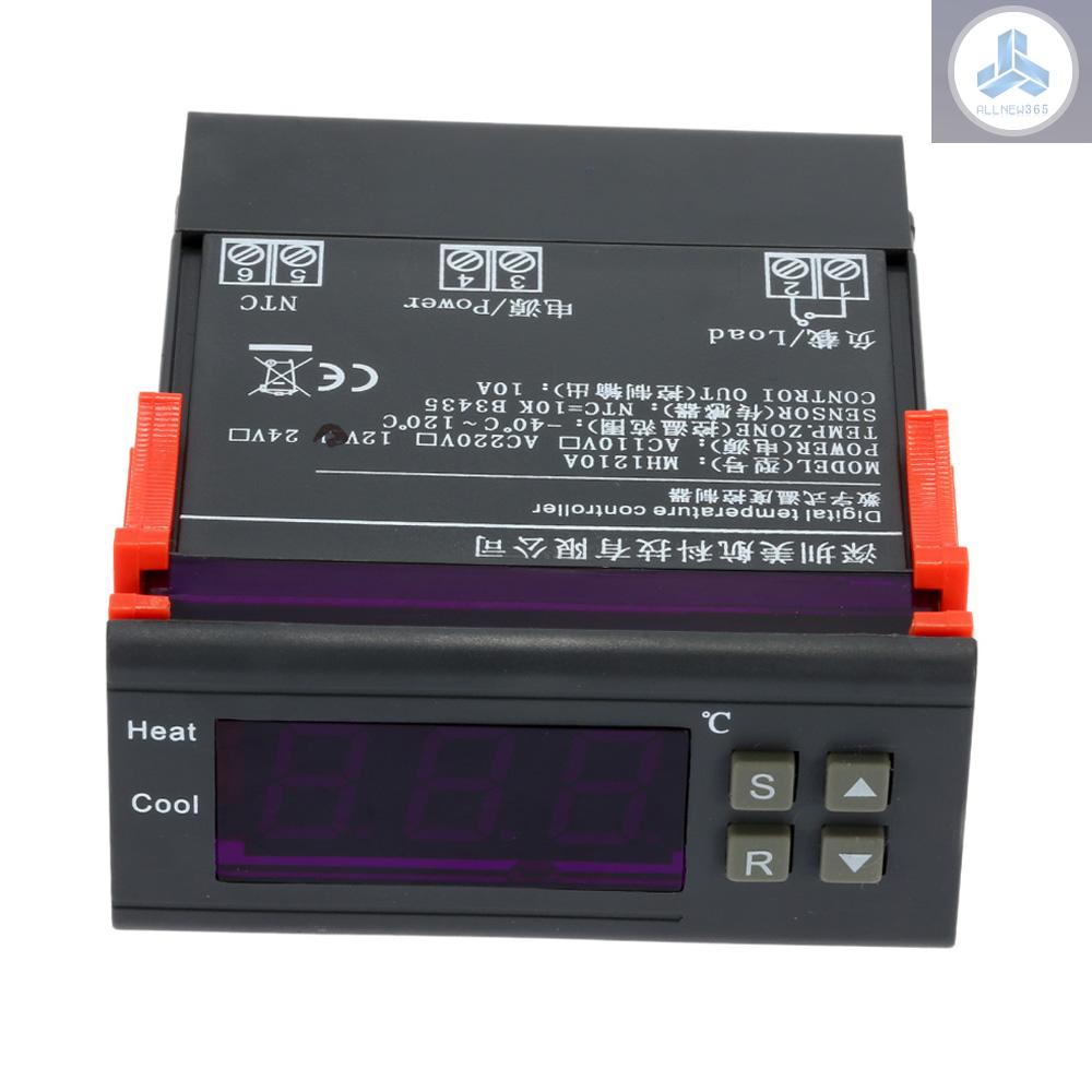 Bộ Điều Khiển Nhiệt Độ Kỹ Thuật Số 10A 12V -40°C Đến 120°C Với Cảm Biến VN26