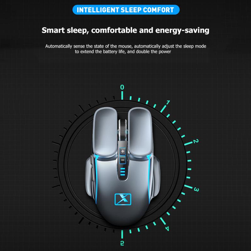 Chuột chơi game không dây 2400 Dpi 6 nút có đèn LED Rgb chất lượng cao