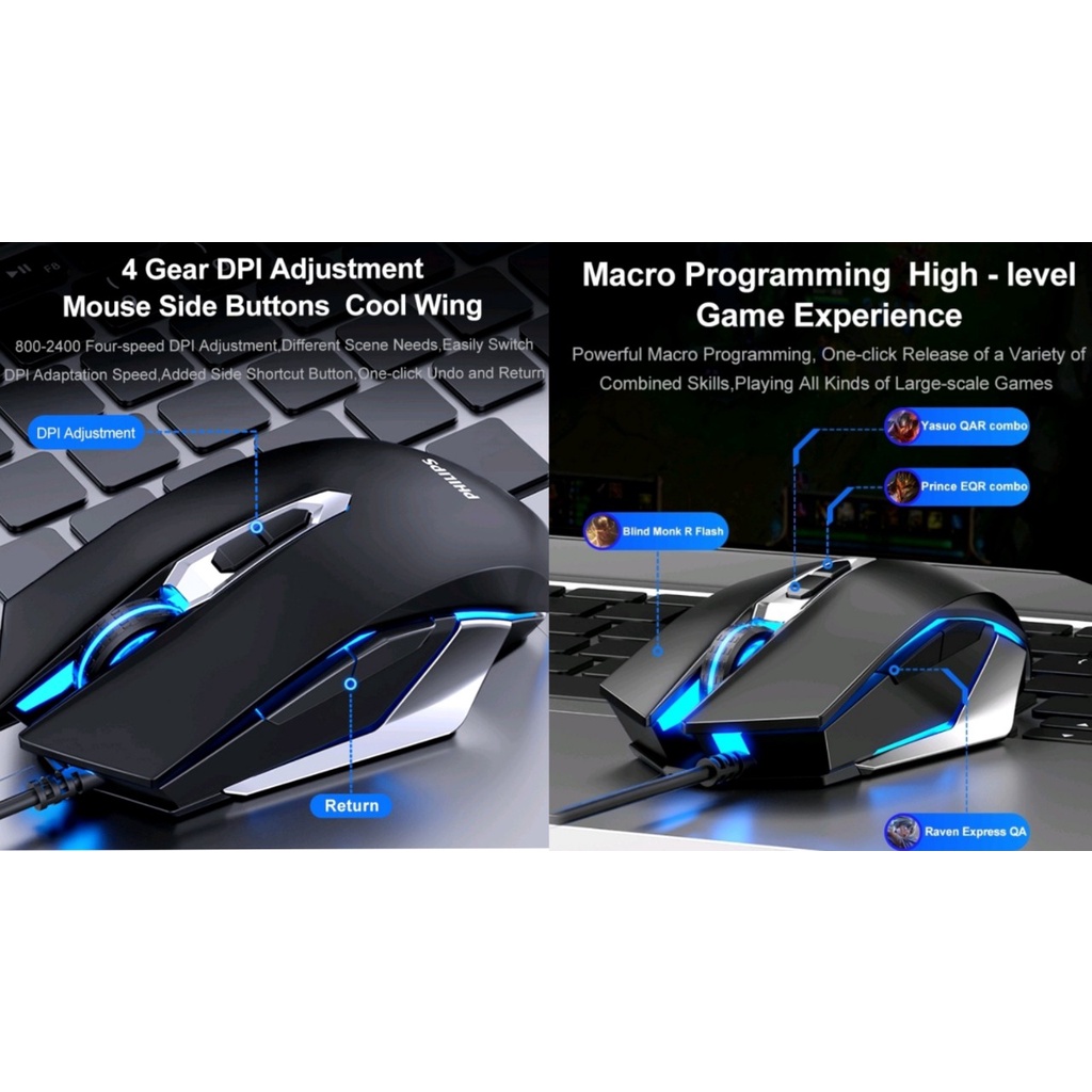 Chuột máy tính Philips 4 DPI