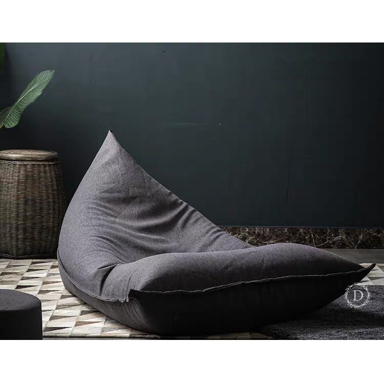 Ghế tam giác beanbag - Đã gồm hạt đậu bean, hàng có sẵn- Vải thô cao cấp, thoáng mát, chịu lực cao,