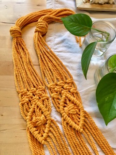 Kệ macrame treo đầu giường trang trí - 80cm