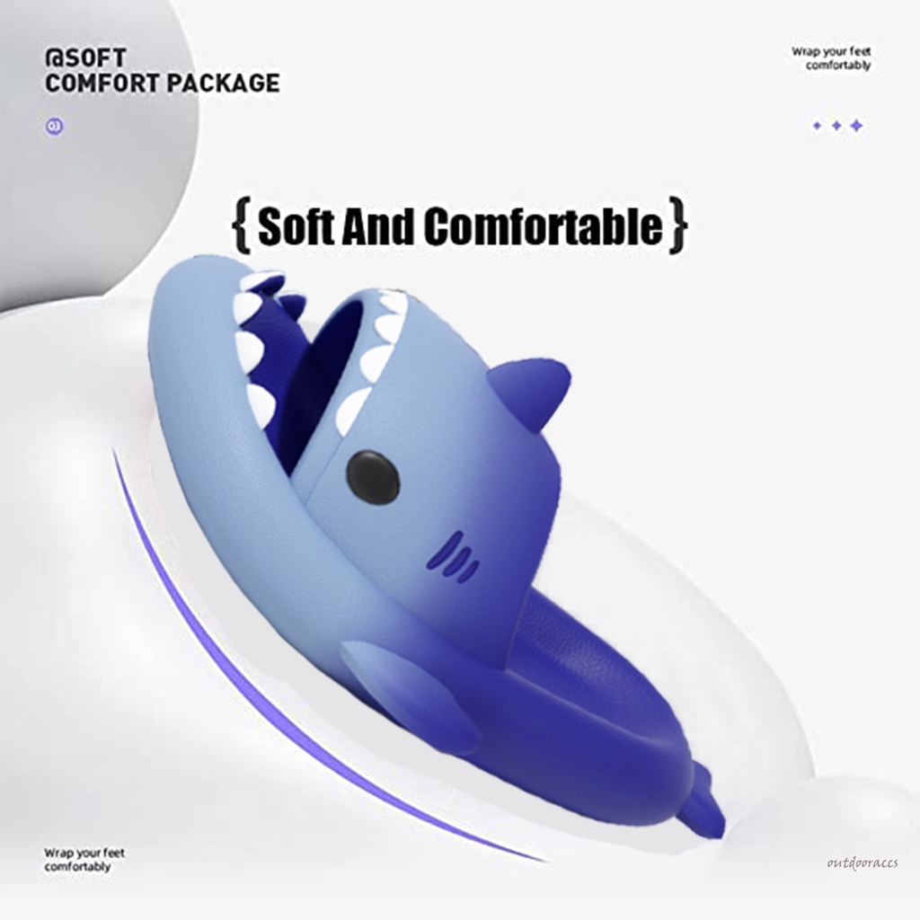 Dép Đi Trong Nhà Hình Cá Mập Mau Khô Cho Spa