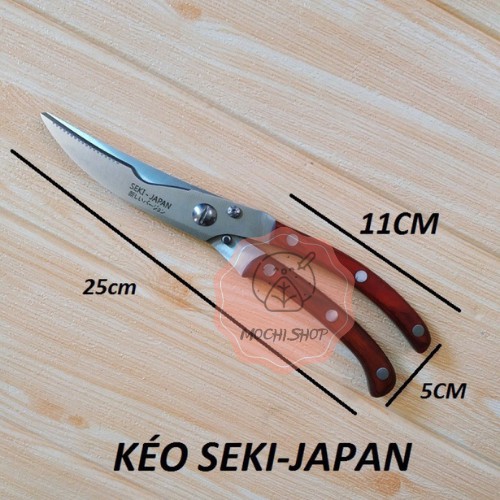 Kéo Seki-JaPan cắt gà cán gỗ cao cấp - Nội địa Nhật Bản