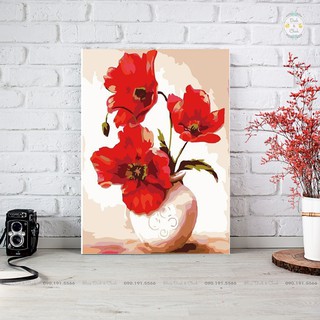 Tranh tô màu MS23 - Bình hoa Poppy