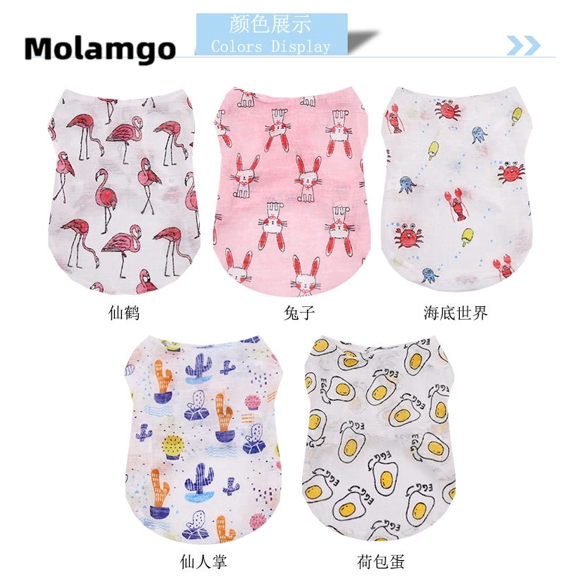 MOLAMGO  Áo cho thú cưng thiết kế in họa tiết hoạt hình dễ thương