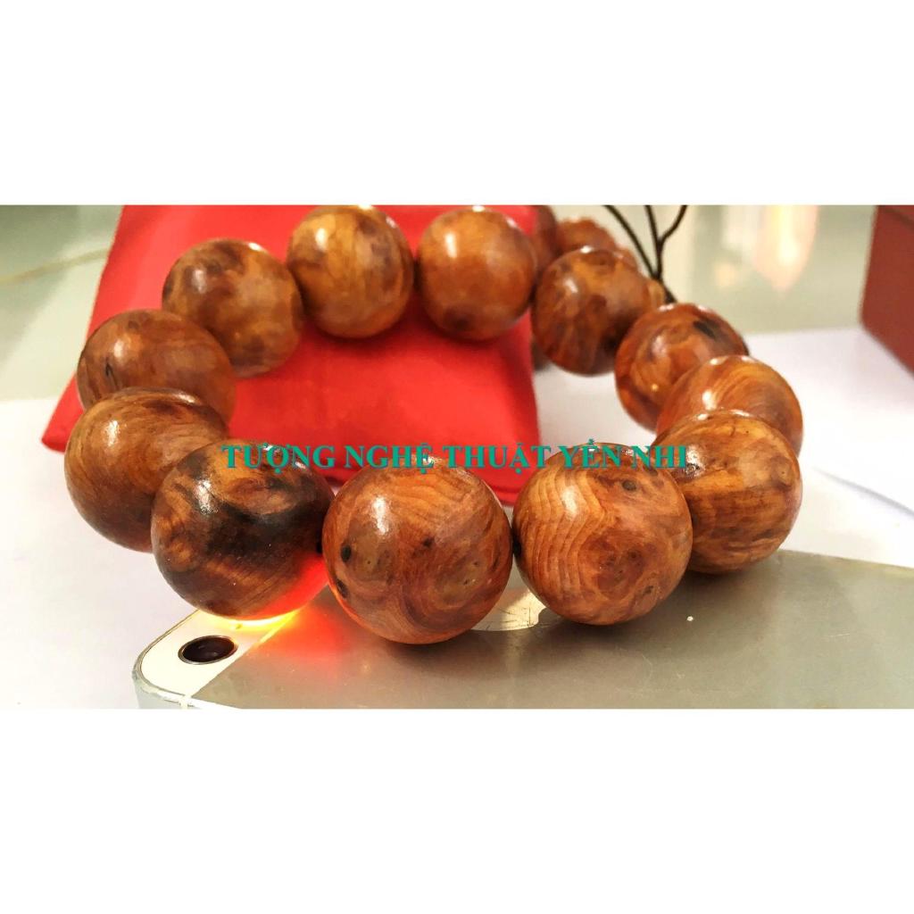 Vòng tay Phong thủy Gỗ Nu Huyết Long hạt 20mm-VIP