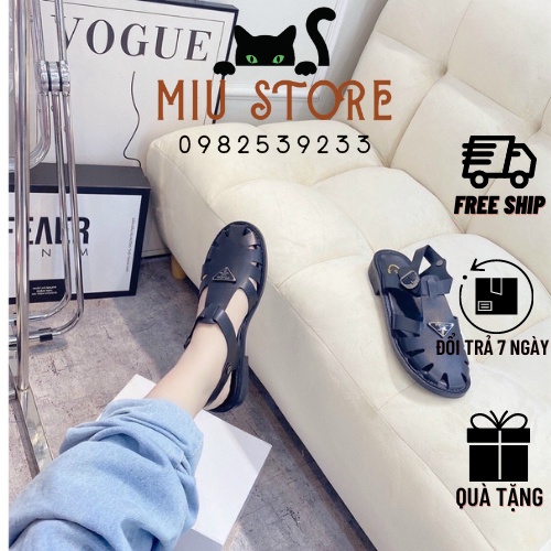 giày nư.GIÀY RỌ PRADA ĐEN TRẮNG SANG CHẢNH FULLBOX