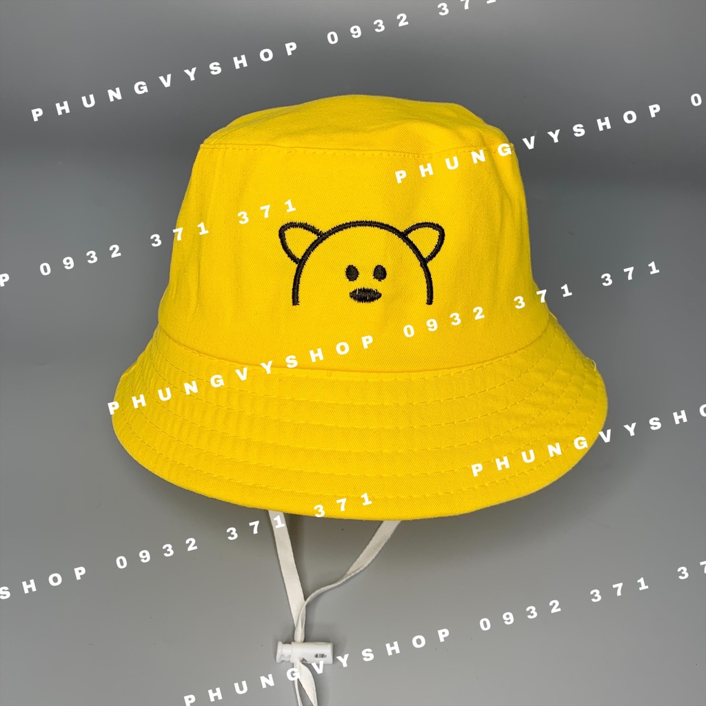 Bé 2.5-6 Tuổi/ Vòng đầu 52cm_ Mũ Bo cực dễ thương THÊU KHUNG GẤU- Nón Tai bèo