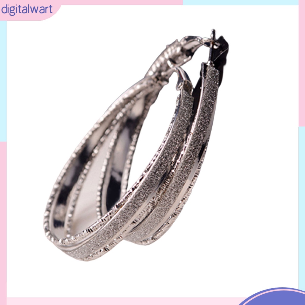 Đôi hoa tai tròn cỡ lớn thời trang vintage cho nữ