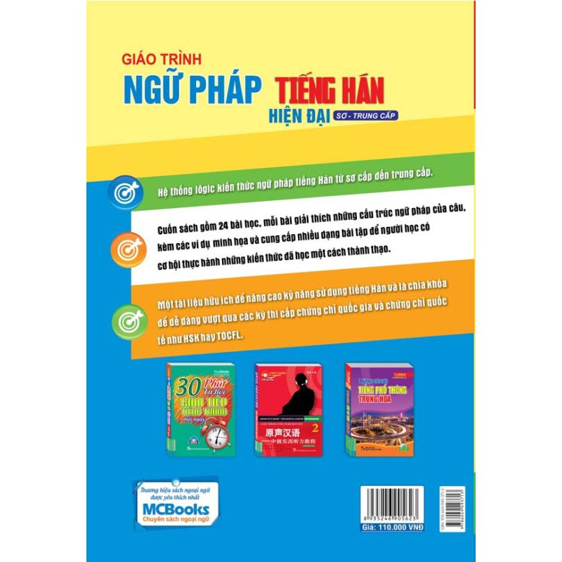 Sách - Giáo trình ngữ pháp Tiếng Hán hiện đại Sơ - Trung cấp Tặng kèm Bookmark