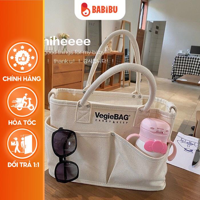Túi Xách Bỉm Sữa Đa Năng Cho Mẹ Và Bé Vegiebag , Phong Cách Hàn Quốc Hàng Cao Cấp Babibu - TBSV