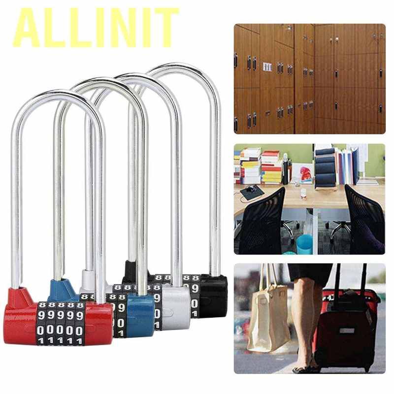 Ổ khóa mật mã an toàn hình chữ u 5 số bảo đảm cho nhà/ xe/ vali/ tủ