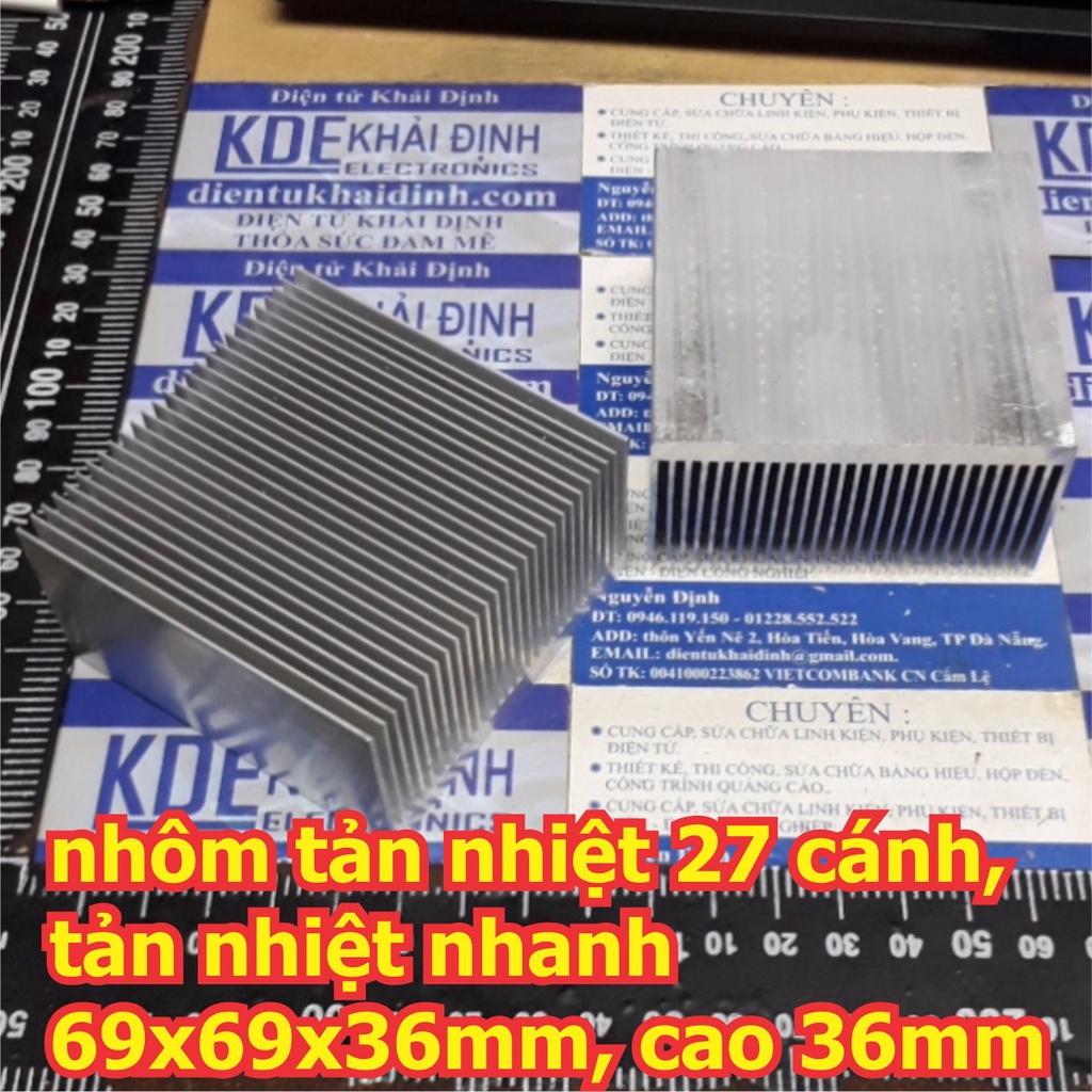 nhôm tản nhiệt xẻ cánh, tản nhiệt nhanh Khổ 69*36mm các kích thước dài 50mm ~ 300mm kde5939 | BigBuy360 - bigbuy360.vn