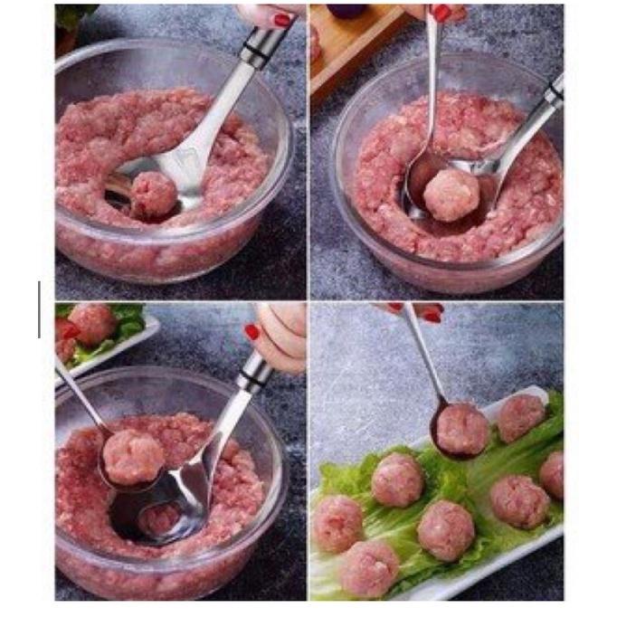 Thìa inox làm thịt viên nặn mọc tiện lợi nhanh chóng KM 20104