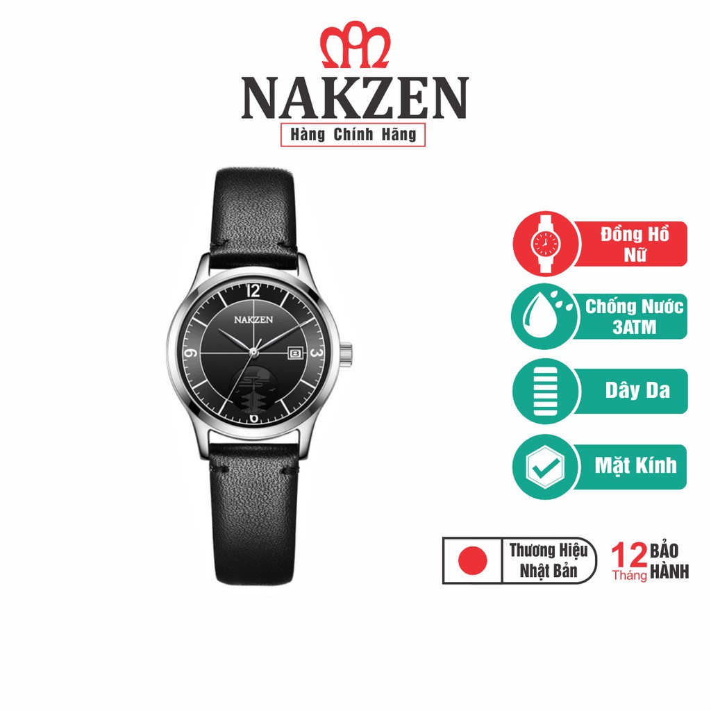 Đồng hồ Nữ NakzenSL4069LBK-1