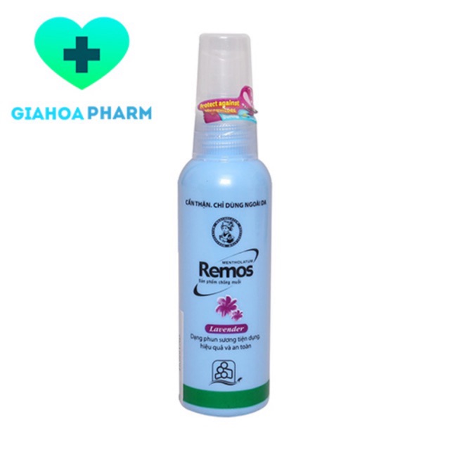 Remos (ROHTO) - Xịt chống muỗi, xua đuổi, giảm muỗi đốt / cắn suốt 10 giờ (Hương sả chanh, lavender, khuynh diệp)