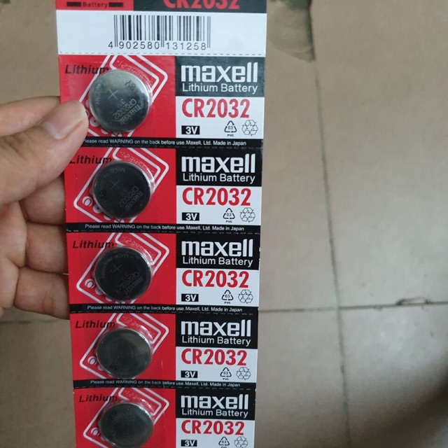Pin dẹt 3 v Cr2032 maxell