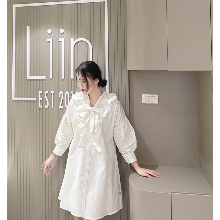 LIIN - Váy xuông tay lửng cổ bèo | BigBuy360 - bigbuy360.vn