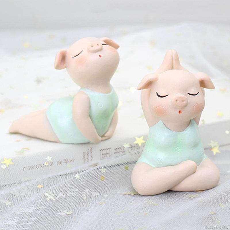Mô hình chú heo tập Yoga xinh xắn dành cho trang trí