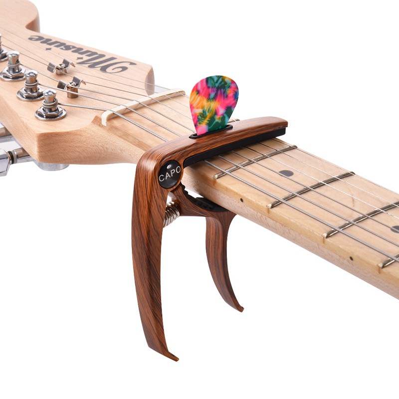 Capo Cho Đàn Guitar Điện / Ukulele (Gỗ) (6 / 12)