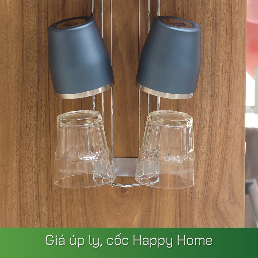 [Hàng chính hãng] Giá úp ly, cốc Inox Happy Home