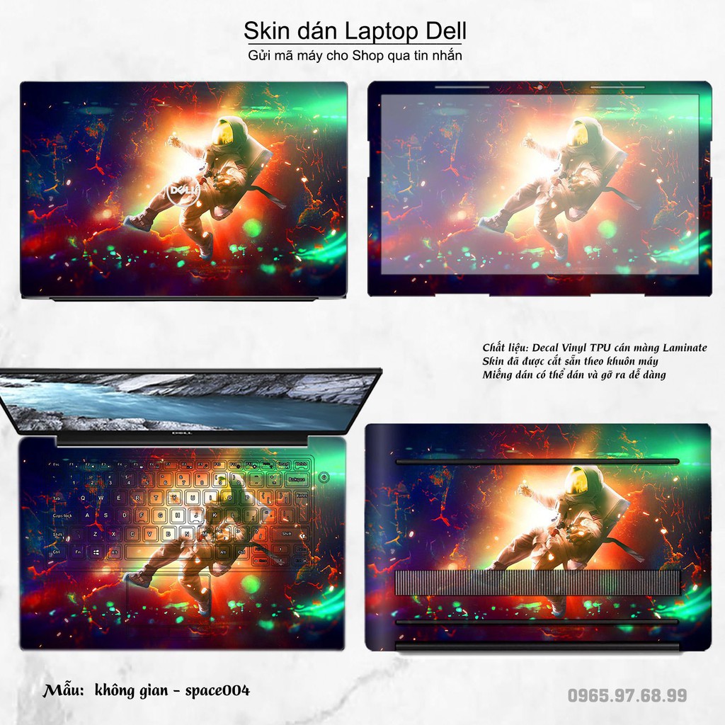 Skin dán Laptop Dell in hình không gian (inbox mã máy cho Shop)