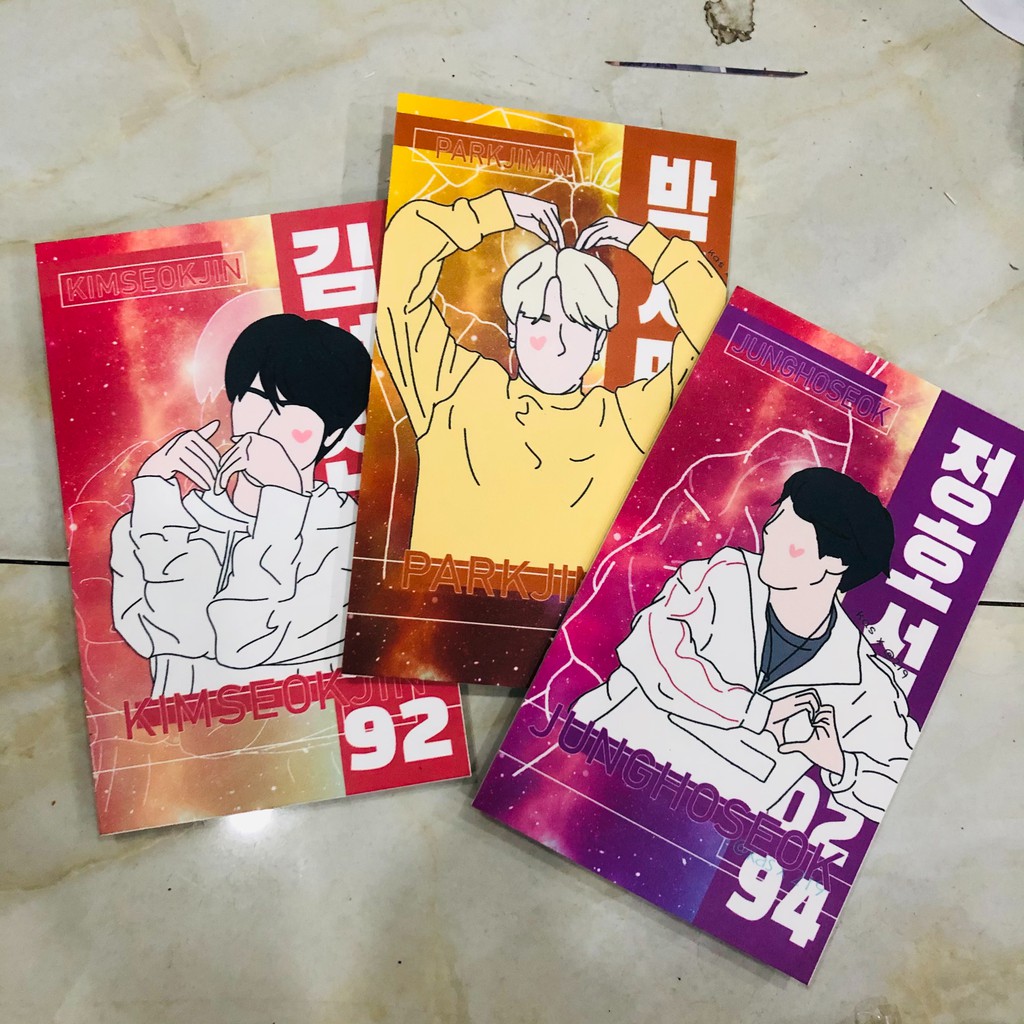 Set 7 tấm Frame/Formex BTS - Đủ 7 thành viên - thiết kế độc quyền