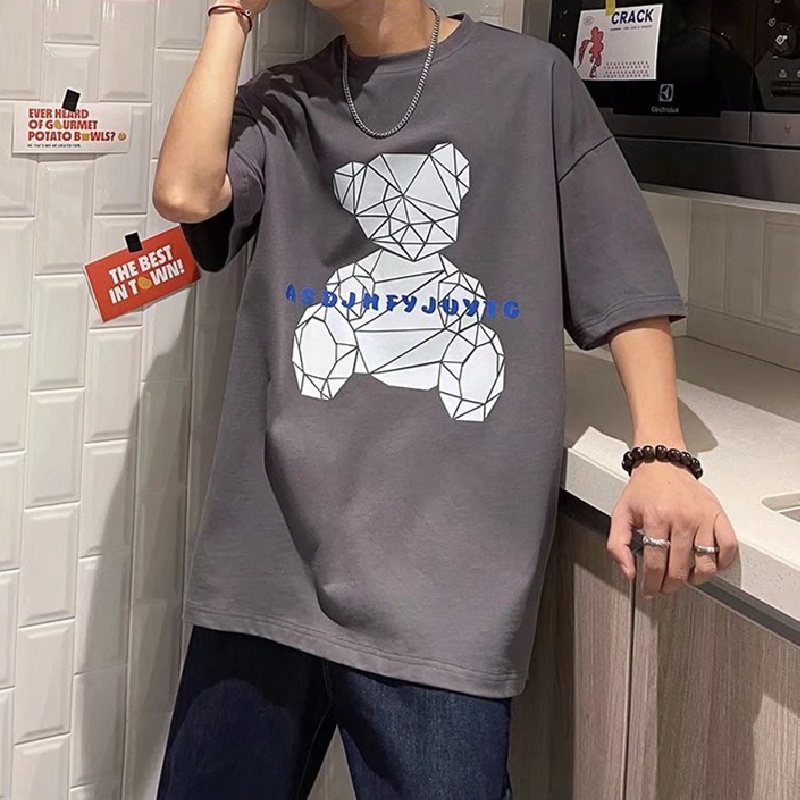 Áo Thun Tay Ngắn Dáng Rộng In Họa Tiết Hoạt Hình Phong Cách Nhật Bản Thời Trang Mùa Hè Cho Nam Và Nữ