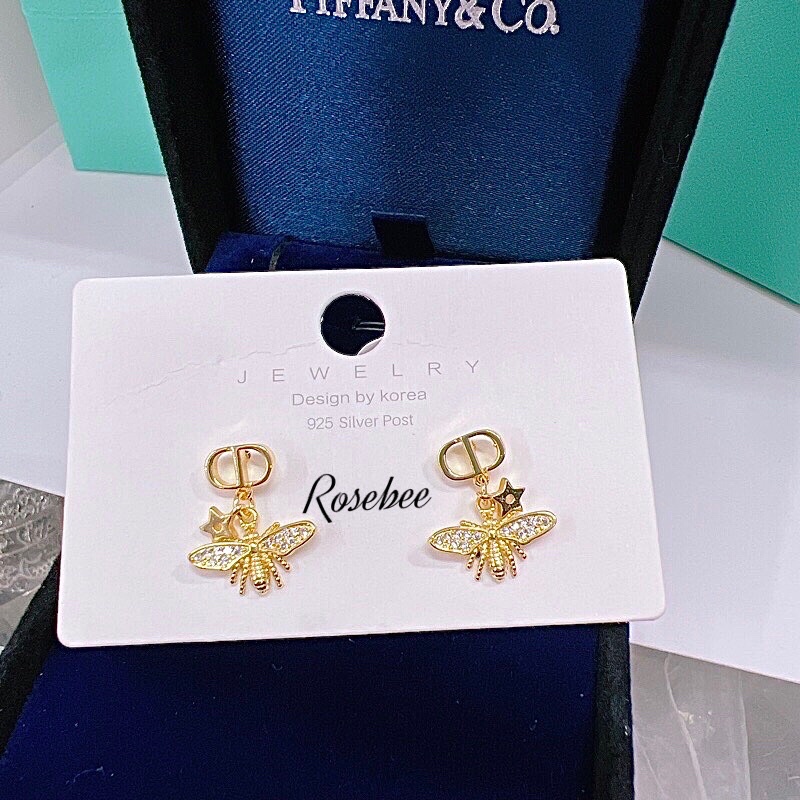 Bông tai con ong hiệu CD mạ vàng thời trang thanh lịch, phong cách